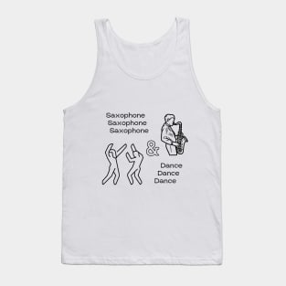 Saxophone And Dance Lovers Tank Top